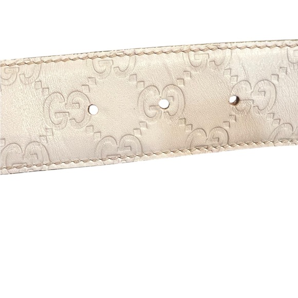 Gucci Bone White and Gold Belt main image 4
